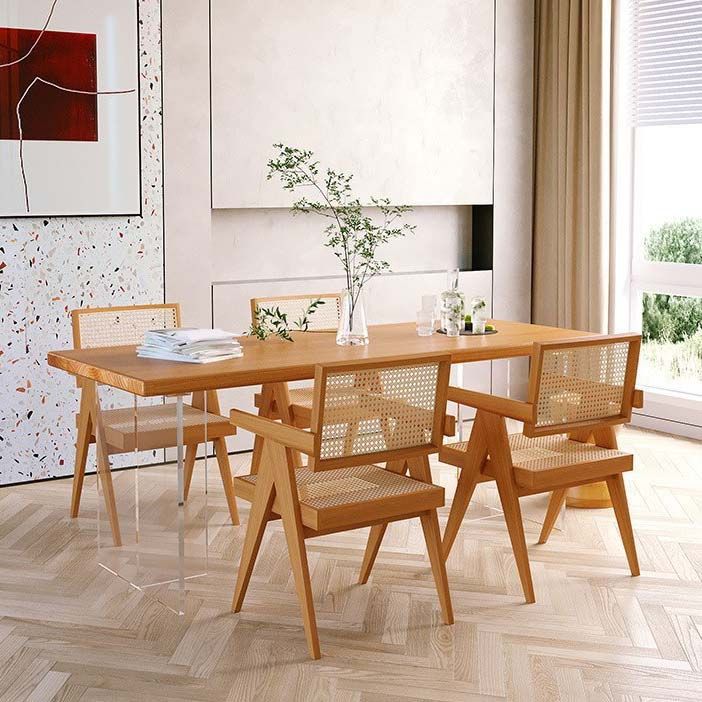 Industrial Double Pedestal Dining Table Pine Wood Table for Dining Room Clearhalo 'Dining Tables & Seating' 'Dining Tables' 'dining_table' 'furn' 'furn_dining_table' 'Furniture' 'Kitchen & Dining Furniture' 1200x1200_7e9d385b-7b04-4067-b7ea-bc18f3b24e89