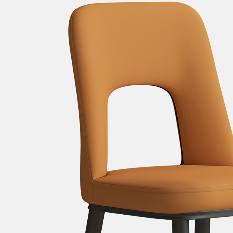 Home Scandinavian Side Chair Open Back Metal Upholstered Dining Room Chair Clearhalo ' kitchen&dining_furn' 'Dining Chairs' 'Dining Tables & Seating' 'dining_chair' 'furn' 'furn_dining_chair' 'Furniture' 'furniture_dining_chair' 'Kitchen & Dining Furniture' 'kitchen' 1200x1200_7e9e077f-1cf0-4bbe-ae7f-59068f9fe0c7