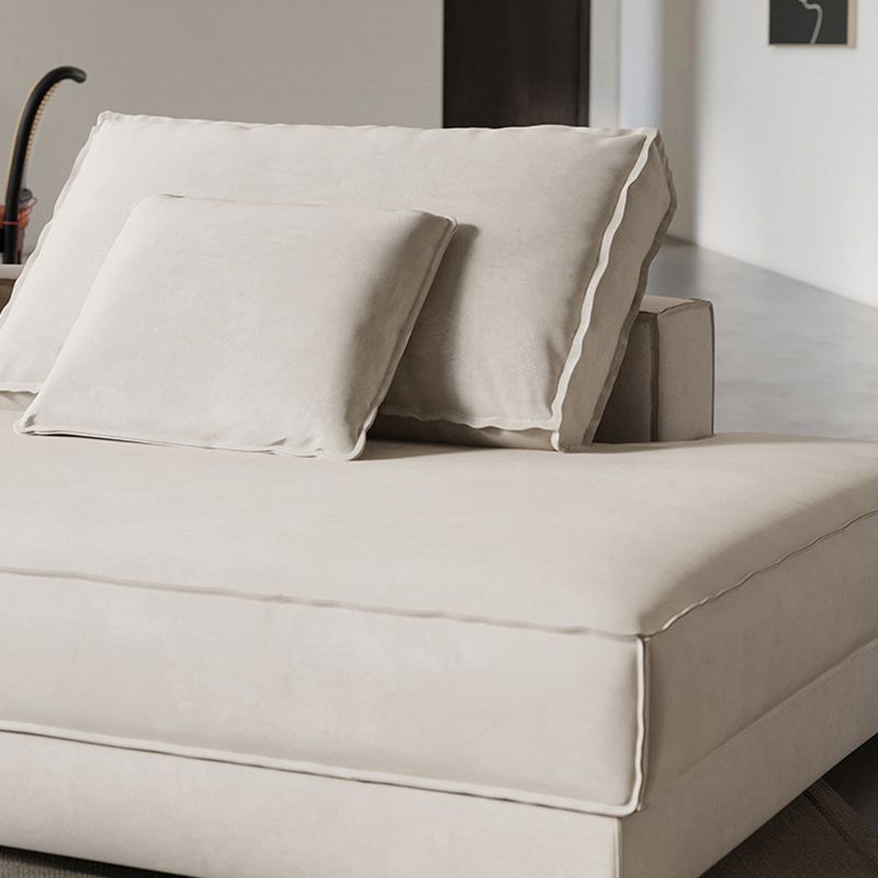 Divano braccio inclinata glam contemporaneo con cuscini divano in pelle genuina in grigio