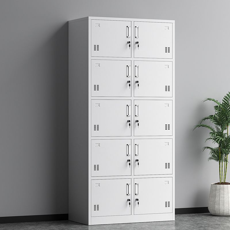 Gray Steel Cabinet Metal Modern Hinged Door Storage Cabinet for Bathroom