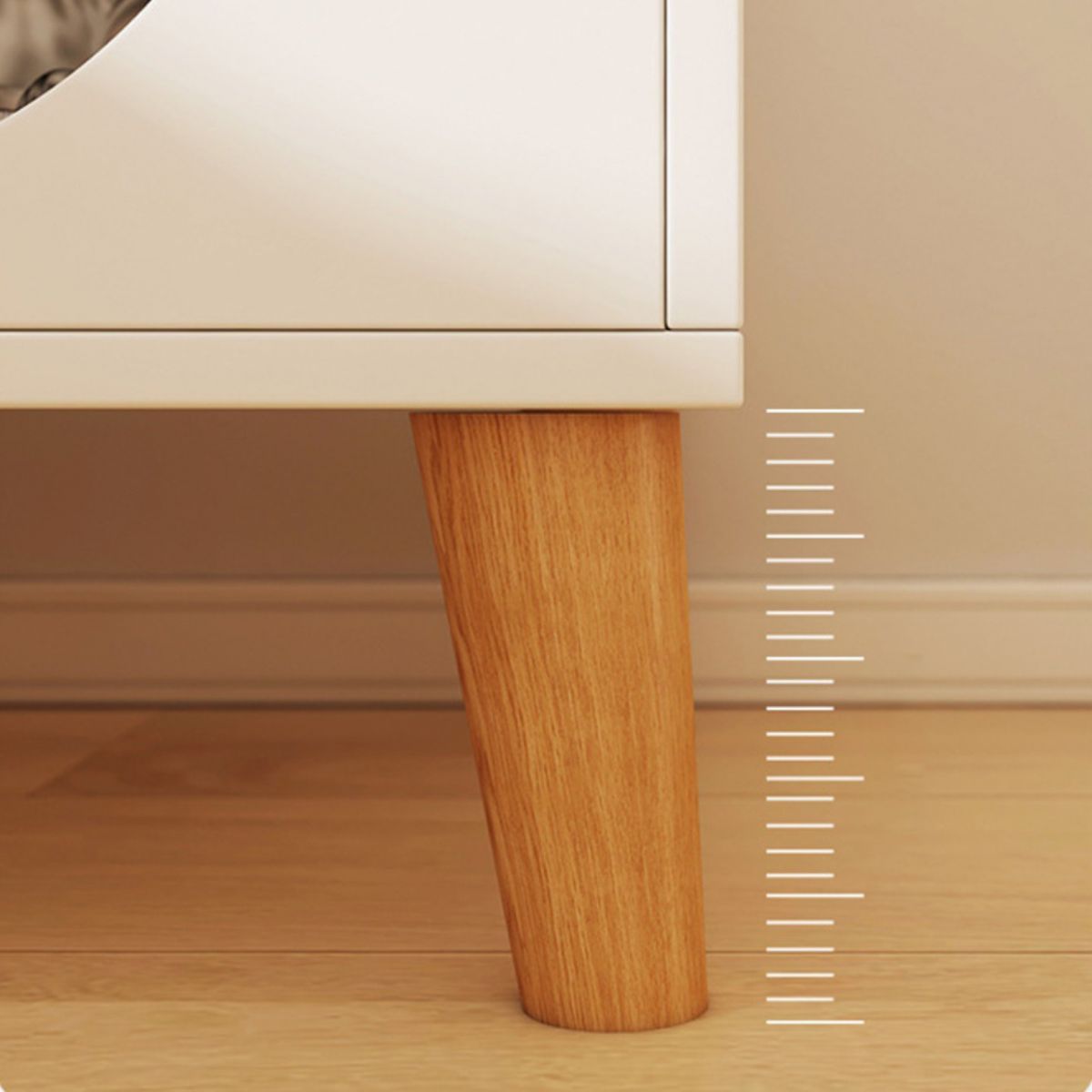 Künstlicher Holz Akzenttisch Nachttisch moderner Aufbewahrungskabinett Beine