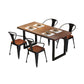 Industrial Style Solid Wood Dining Set with Fixed Table and Double Pedestal Base for Home Use Clearhalo 'Dining Room Sets' 'Dining Tables & Seating' 'dining_room_set' 'furn' 'furn_dining_room_set' 'Furniture' 'furniture_dining_room_set' 'Kitchen & Dining Furniture' 'kitchen&dining_furn' 'kitchen' 1200x1200_7ea34e67-753d-4726-94eb-8549bb982654