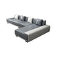 29"H Scandinavian Sectional Sofa Leather Grey Sectionals with Bostol Pillows Clearhalo 'furn' 'furn_sectionals' 'Furniture' 'Living Room Furniture' 'Sectionals' 1200x1200_7ea68bdc-3676-4232-8fea-b968e134ed26