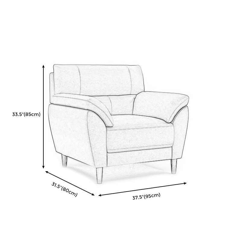 Stain Resistant Leather Settee Couch Pillow Top Arm Sofa Couch in Brown