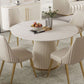 Contemporary Style Stone Table Round Pedestal Casual Dining Table for Home Clearhalo ' dining_table' 'Dining Tables & Seating' 'Dining Tables' 'furn' 'furn_dining_table' 'Furniture' 'furniture_dining_table' 'Kitchen & Dining Furniture' 'kitchen&dining_furn' 'kitchen' 'kitchen_dining_table' 1200x1200_7ea7fda1-511b-4467-bb43-d29c9c8880e5