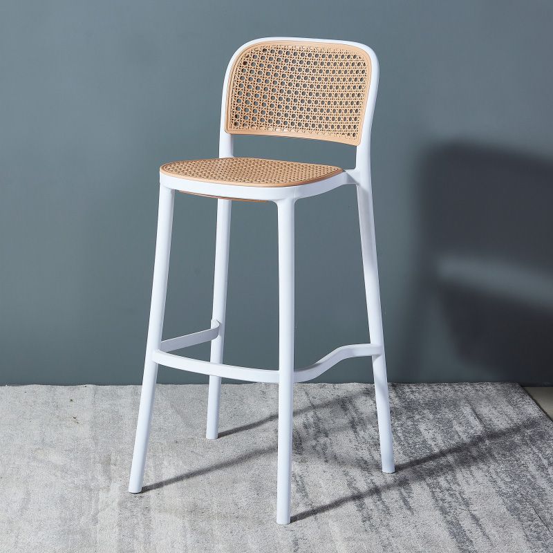 Nordic Style Bar-stool Square Counter Bar Stool with Plastic Legs for Kitchen Clearhalo 'Bar Furniture' 'Bar Stools' 'bar_stools' 'furn' 'furn_bar_stools' 'Furniture' 'furniture_bar_stools' 'Kitchen & Dining Furniture' 1200x1200_7ea92d94-0321-45eb-b475-de7b53917cc9