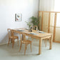 Set da pranzo in legno in solido moderno 1/2/5/7 pezzi Finitura naturale Dinette con sedie in legno