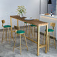 Glam Style Rectangle Bar Table 1/6 Pieces Solid Wood Counter Table Clearhalo 'Bar Furniture' 'furn' 'furn_home_bar_bar_sets' 'Furniture' 'Home Bars & Bar Sets' 'home_bar_bar_sets' 'Kitchen & Dining Furniture' 1200x1200_7eab78be-52ea-4f95-902d-151997446b4d