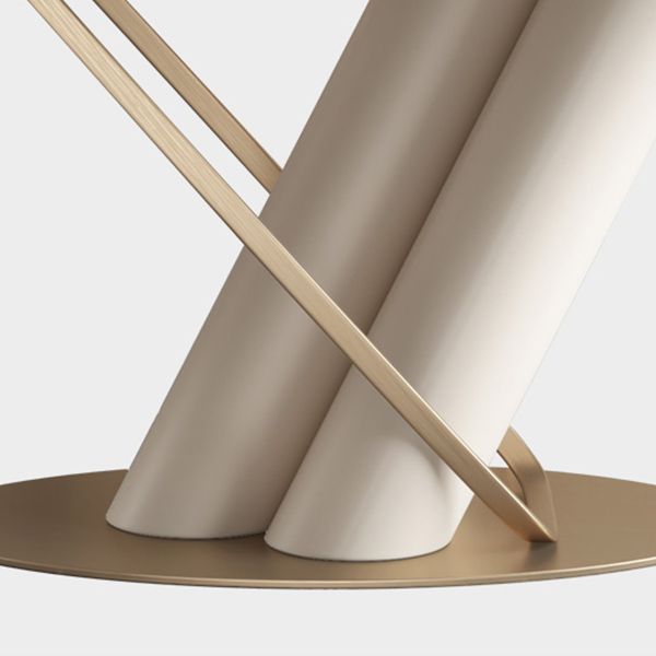 Glam Style Rectangle Table Sintered Stone Table with Metal Legs for Home Use Clearhalo 'Dining Tables & Seating' 'Dining Tables' 'dining_table' 'furn' 'furn_dining_table' 'Furniture' 'Kitchen & Dining Furniture' 1200x1200_7eab92d2-0e86-40e0-b0ab-6baf9bd2dc08