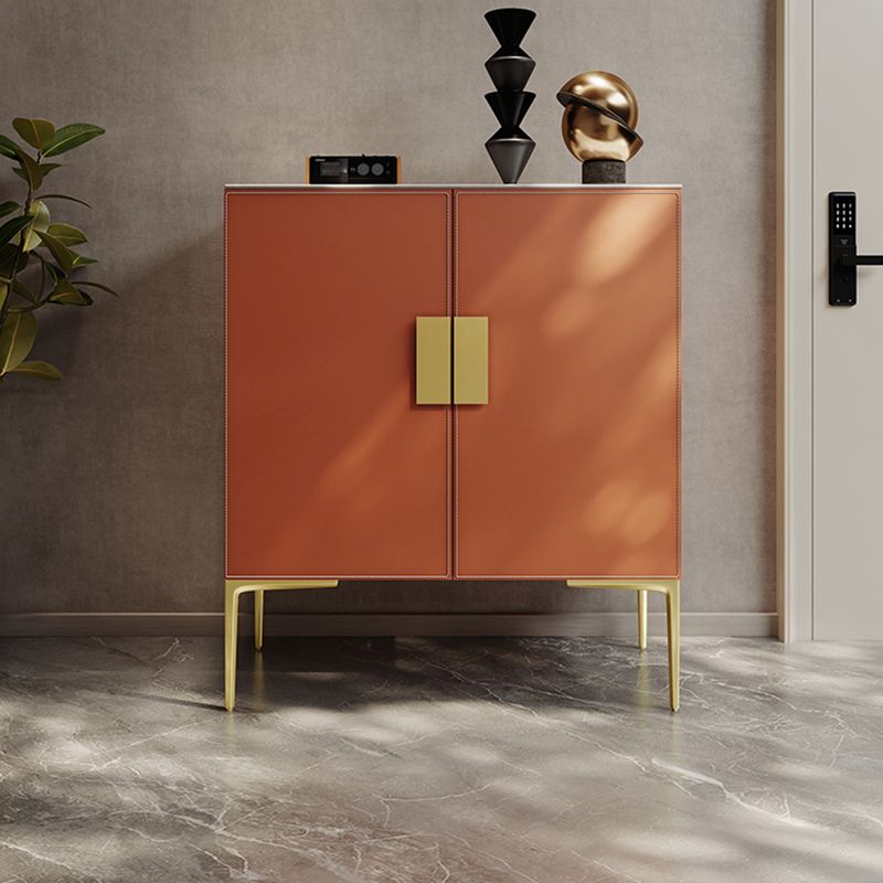 Orange Cabinet Standard 33.46" Tall Accent Cabinet with Doors Clearhalo 'Cabinets & Chests' 'cabinets_chests' 'furn' 'furn_cabinets_chests' 'Furniture' 'Living Room Furniture' 1200x1200_7eab9c65-cba6-40bd-b0d9-792366ab604d