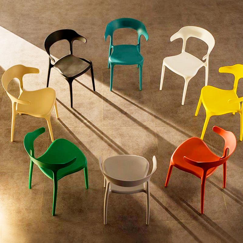 Nordic Style Side Chair Plastic Open Back Dining Side Chair for Patio Dining Clearhalo 'Dining Chairs' 'Dining Tables & Seating' 'dining_chair' 'furn' 'furn_dining_chair' 'Furniture' 'furniture_dining_chair' 'Kitchen & Dining Furniture' 1200x1200_7eac1a85-cbde-4bad-86f5-23342f5f6658
