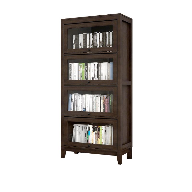 Wood Barrister Bookcase Contemporary Vertical Book Shelf with Doors Clearhalo 'Bookcases' 'furn' 'furn_bookcases' 'Furniture' 'furniture_bookcases' 'kitchen' 'kitchen_bookcases' 'Living Room Furniture' 'Office Furniture' 1200x1200_7eac833a-1043-4d22-ad85-4158914599cd