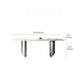 Industrial Rectangle Dining Table Sintered Stone Table with Metal Legs for Kitchen Clearhalo 'Dining Tables & Seating' 'Dining Tables' 'dining_table' 'furn' 'furn_dining_table' 'Furniture' 'Kitchen & Dining Furniture' 1200x1200_7eafa41a-3296-4967-a9fa-ea83efc27641