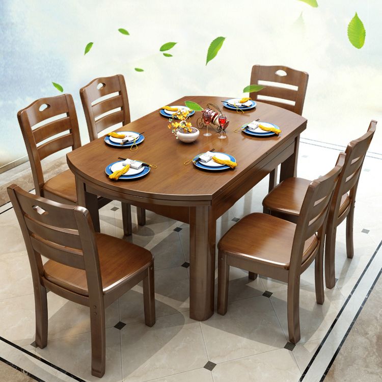 Modern Style Dining Table Solid Wood Butterfly Leaf Dining Table for Dining Room Clearhalo 'Dining Tables & Seating' 'Dining Tables' 'dining_table' 'furn' 'furn_dining_table' 'Furniture' 'Kitchen & Dining Furniture' 1200x1200_7eb0cb73-fbde-4f22-a496-9f8c9f2ca2d7