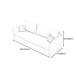 White and Pink Convertible Settee Loveseat Square Arm Standard Bed Settee Clearhalo 'furn' 'furn_sofas' 'Furniture' 'furniture_sofas' 'kitchen' 'kitchen_sofas' 'Living Room Furniture' 'Sofa' 'sofas' 1200x1200_7eb0e5db-bce5-4e38-a5c7-e7743d224c06