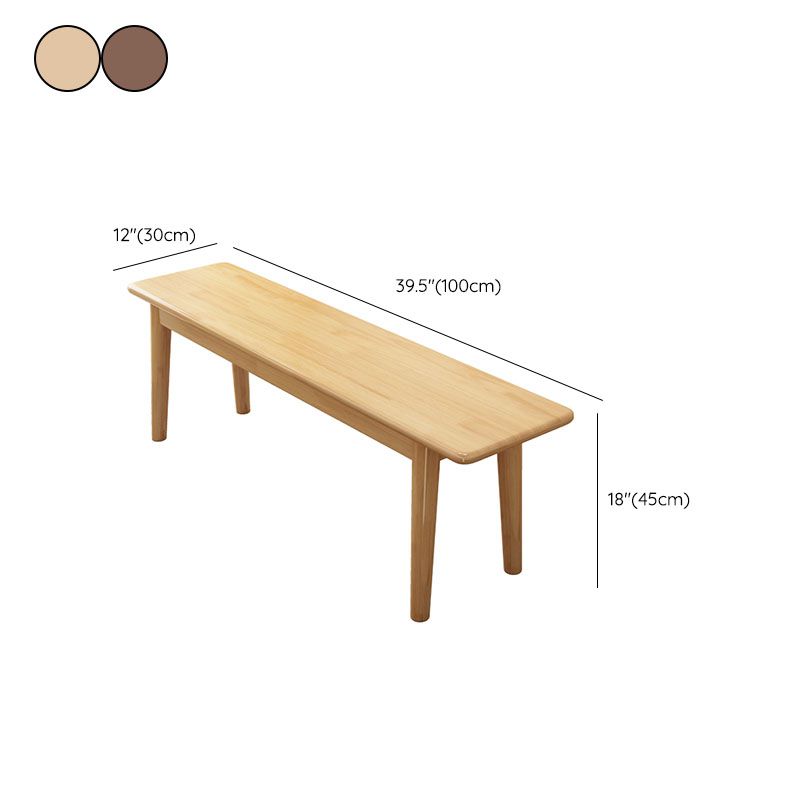 Solid Wood Seating Bench Modern Rectangle Bench , 11.7-inch Width Clearhalo 'Benches' 'Chairs & Seating' 'furn' 'furn_benches' 'Furniture' 'Living Room Furniture' 1200x1200_7eb1aa76-2563-48c0-9835-c37d3645566c