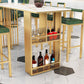 Zeitgenössisches Kneipentisch-Set, 1/2/7-teilig, rechteckiges Tisch- und Hocker-Set
