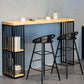 1/3/5 Pieces Pub Table Set Rectangular Bar Stool and Table Set