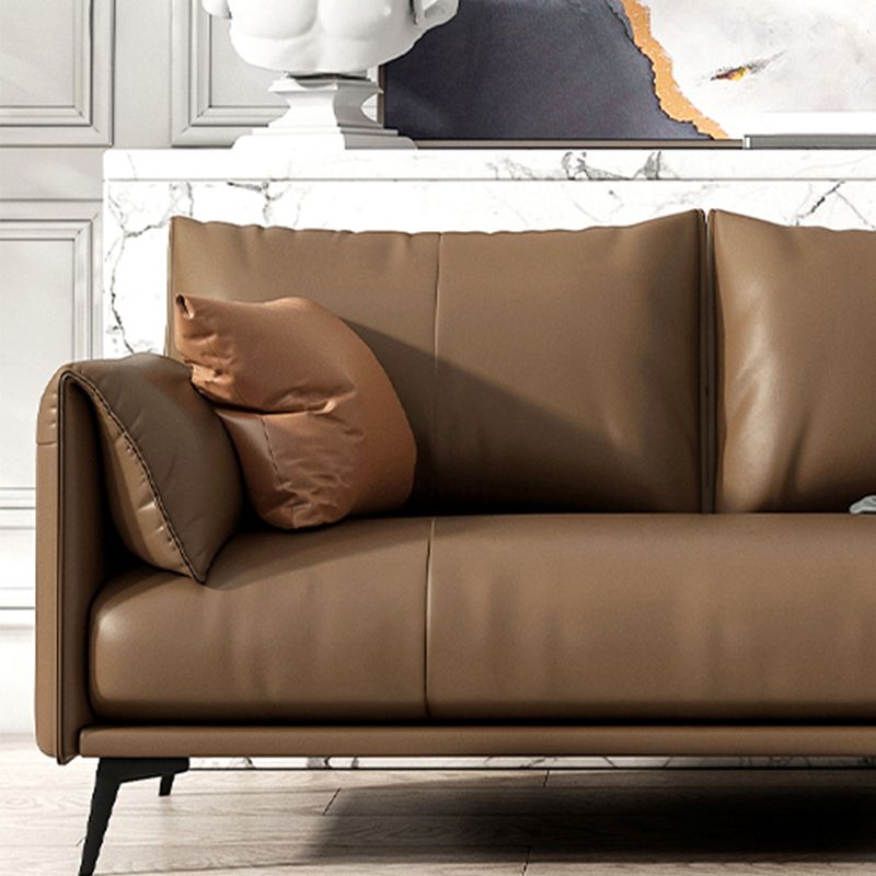 Contemporary Brown Cushions Standard Pillow Top Arm Stain Resistant Sofa Clearhalo 'furn' 'furn_sofas' 'Furniture' 'Living Room Furniture' 'Sofa' 'sofas' 1200x1200_7eb5ec3e-491b-4e1c-a07f-609d35672712