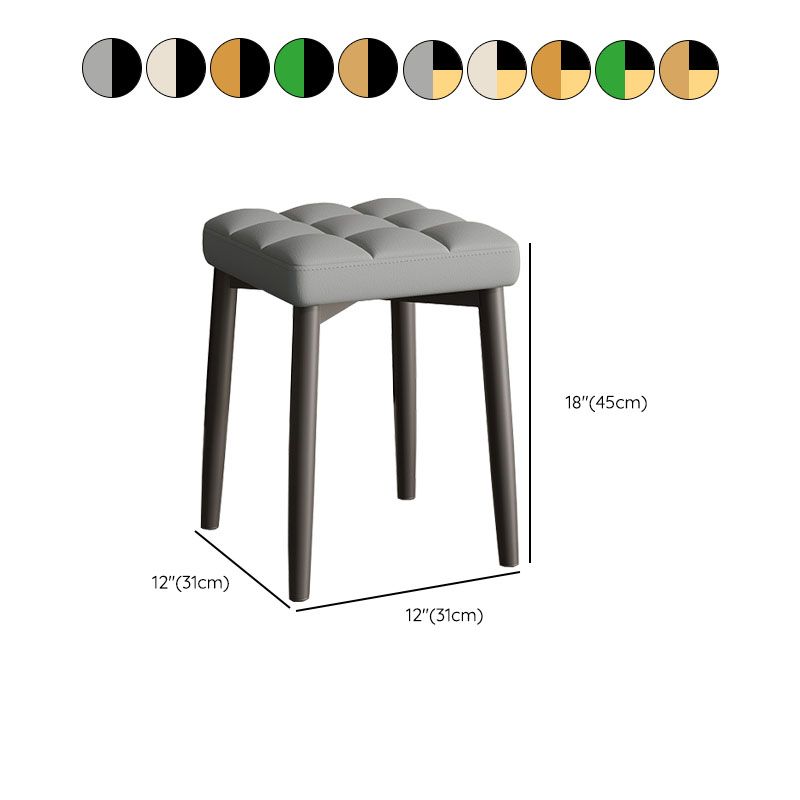 Solid Color Leather Standard Stool Modern Simple Square Stool Clearhalo 'furn' 'furn_ottomans_poufs' 'Furniture' 'Living Room Furniture' 'Ottomans & Poufs' 'ottomans_poufs' 1200x1200_7eb6a540-de1f-43c0-bff9-75e479e234de