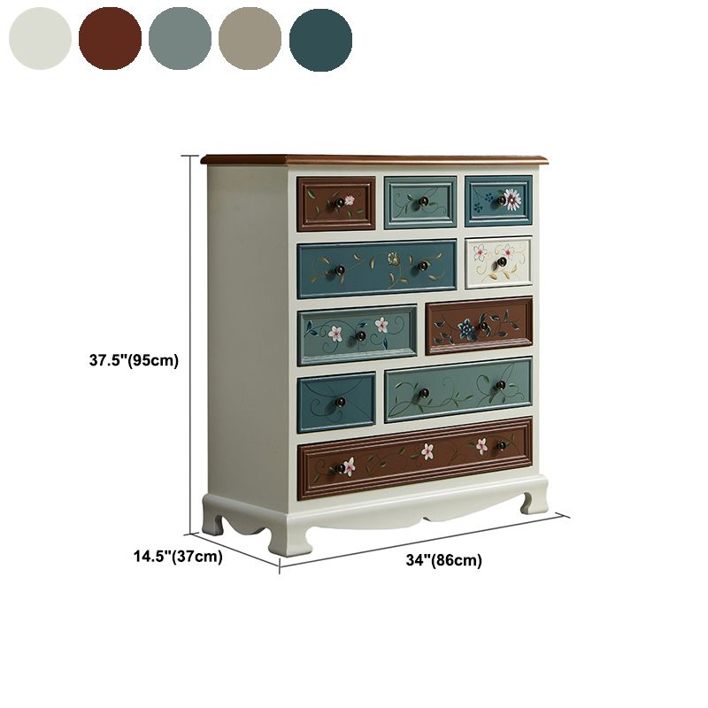 Kust opbergkast Dressoir Solid Wood Dresser met 7/8/10/12 laden