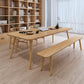 Table de réunion de bureau de style moderne en bois massif 4 jambes