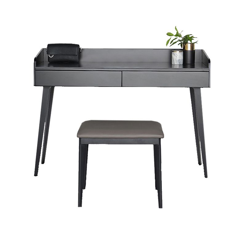 Set di vanità contemporanei 2 cassetti di stoccaggio con sgabelli imbottiti 29,5 "di altezza