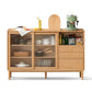Contemporary Sideboard Cabinet Oak Sideboard Table with Drawers for Dining Room Clearhalo 'buffet_sideboard' 'Buffets & Sideboards' 'furn' 'furn_buffet_sideboard' 'Furniture' 'Kitchen & Dining Furniture' 1200x1200_7ebbf581-ccf2-4695-9c7d-65aa0e3f9768