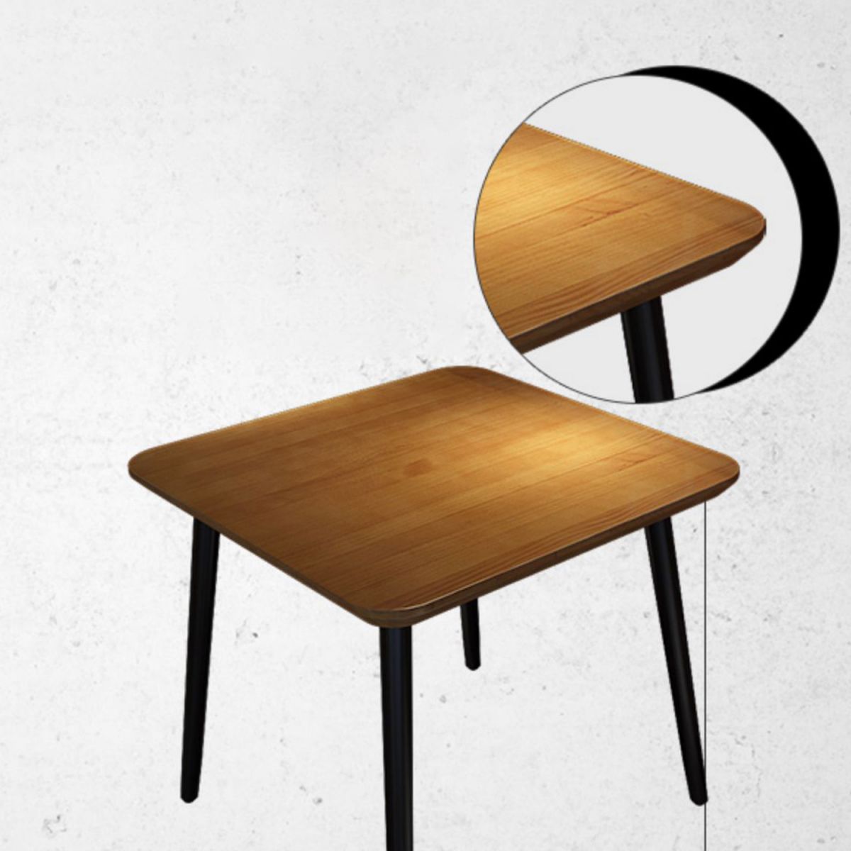 Tavolo da pranzo in legno massiccio per un tavolo industriale di ristorazione con 4 gambe