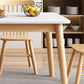 Rubberwood Solid Wood Dining Table Simplicity Dining Table with 4 Legs Clearhalo ' dining_table' 'Dining Tables & Seating' 'Dining Tables' 'Furniture' 'furniture_dining_table' 'Kitchen & Dining Furniture' 'kitchen&dining_furn' 'kitchen' 'kitchen_dining_table' 1200x1200_7ebe2f57-f3f3-4987-9749-b6f95ec2e7a3