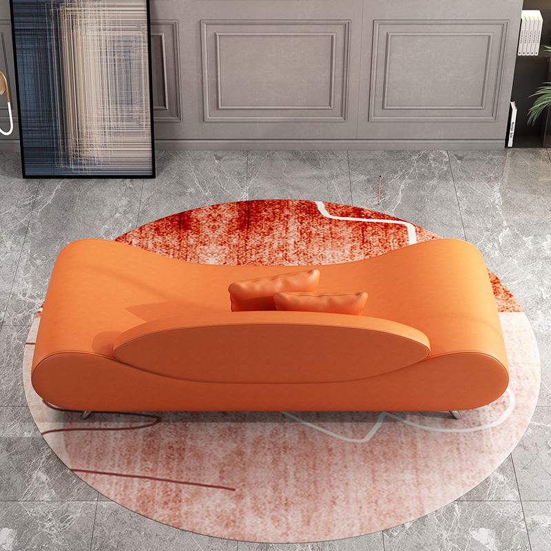 23,62 inch lang gebogen armloze bank eigentijdse bank voor woonkamer