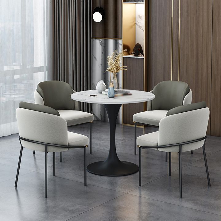 Modern Faux Marble Dining Room Set 1/2/3/5 Pieces Dining Furniture Set /Separate Items Clearhalo 'Dining Room Sets' 'Dining Tables & Seating' 'dining_room_set' 'furn' 'furn_dining_room_set' 'Furniture' 'furniture_dining_room_set' 'Kitchen & Dining Furniture' 'kitchen&dining_furn' 'kitchen' 1200x1200_7ec015c3-1cd1-45bf-90ee-7c20941367c1