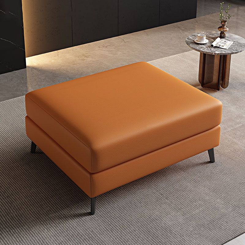 Rectangular Contemporary Ottoman Leather Foot Stool with Black Legs Clearhalo 'furn' 'furn_ottomans_poufs' 'Furniture' 'Living Room Furniture' 'Ottomans & Poufs' 'ottomans_poufs' 1200x1200_7ec089d1-4fb7-4710-8771-a59dca7fe81c
