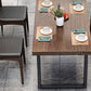 Industrial Dark Brown Dining Set 1/2/5/7 Pieces Solid Wood Dinette Set for Home