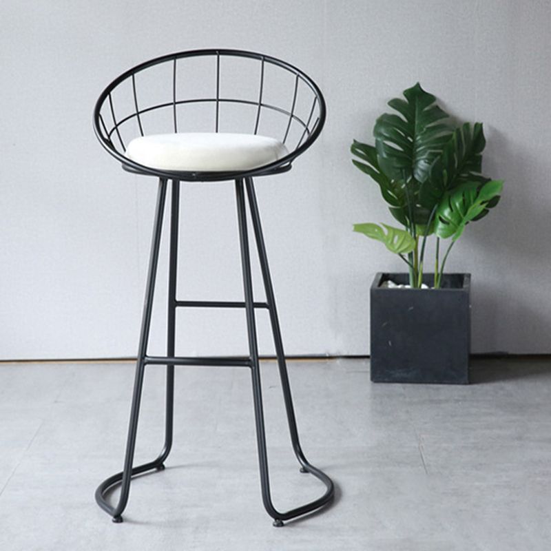 Contemporary Low Back Bar Stools Metal Barstool with Cushion for Bar Clearhalo 'Bar Furniture' 'Bar Stools' 'bar_stools' 'furn' 'furn_bar_stools' 'Furniture' 'Kitchen & Dining Furniture' 1200x1200_7ec4a3e4-eef0-44bc-aa9c-e8b385131950