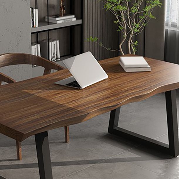 29.5 "H Contemporain Simple Wood Office Bureau Home Writing Desk avec base de traîneau