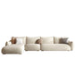 Modern Fabric Sectional with Bolster Pillows 31.5" Tall White L-shape Sectional Clearhalo 'furn' 'furn_sectionals' 'Furniture' 'Living Room Furniture' 'Sectionals' 1200x1200_7ec5ca64-8fad-48e5-8f56-407d11ddfac8