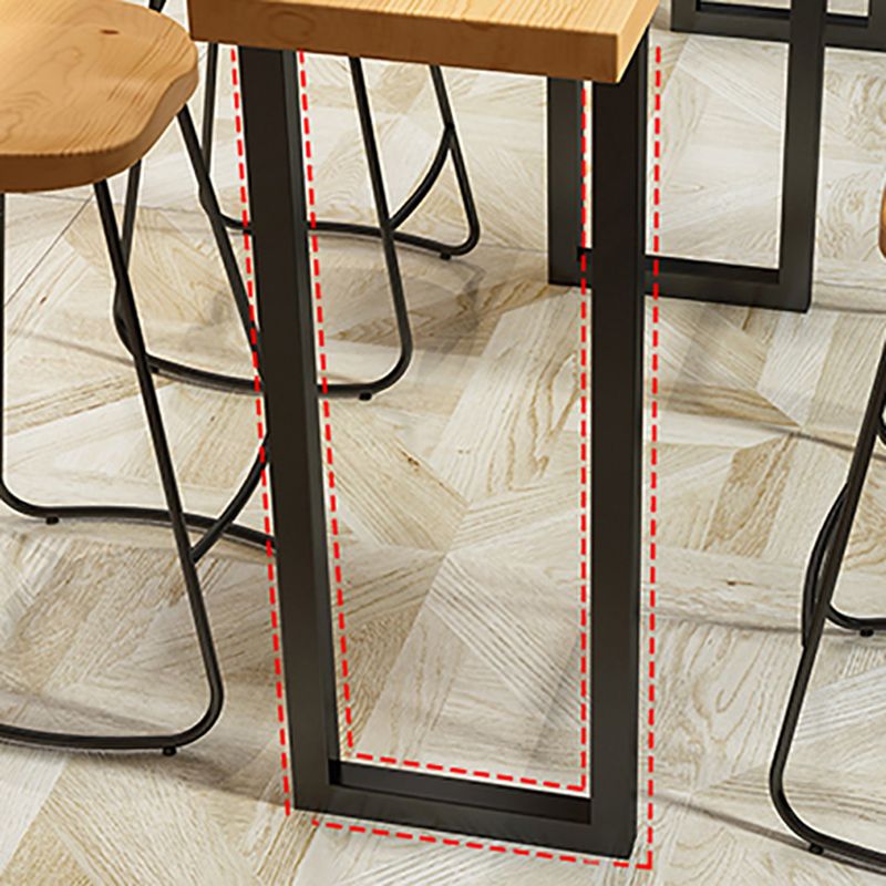 Industrial Style Bar Table 42-inch Height Original Wood Metal Base Bistro Table Clearhalo 'Bar Furniture' 'Bar Tables' 'bar_tables' 'furn' 'furn_bar_tables' 'Furniture' 'furniture_bar_tables' 'Kitchen & Dining Furniture' 'kitchen&dining_furn' 'kitchen' 1200x1200_7ec69206-f83b-43bb-9227-cd30dc7fee52