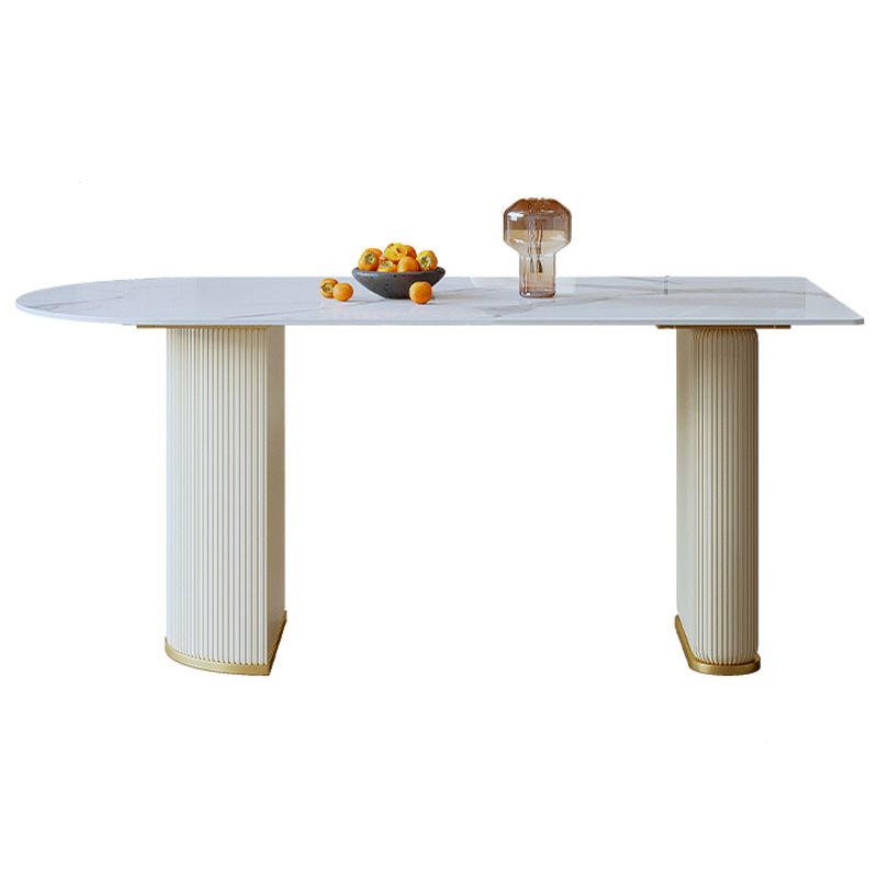 Set da pranzo in pietra sinterizzata stile Glam Set da pranzo da 1/3/5 pezzi per zone pranzo