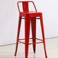 Industrial Low Back Counter Stool Metal Counter Height Stools