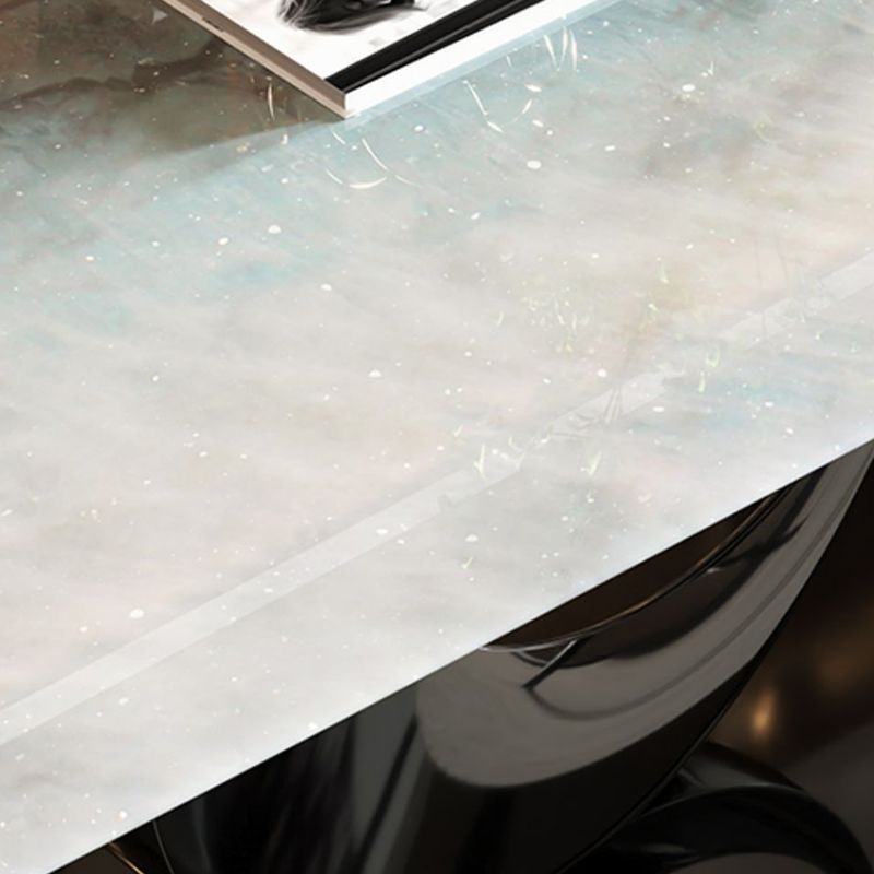 Table de dîner rectangulaire Table de salle à manger sur pied contemporaine