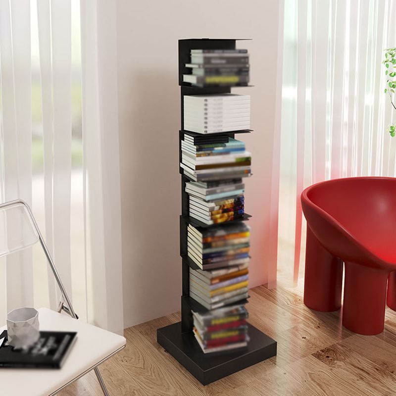 Modern Corner Vertical Bookshelf White and Black Closed Back Bookshelf Clearhalo 'Bookcases' 'furn' 'furn_bookcases' 'Furniture' 'furniture_bookcases' 'kitchen' 'kitchen_bookcases' 'Living Room Furniture' 'Office Furniture' 1200x1200_7ecba52f-7b47-43c3-9363-dcd14d4f1ea1