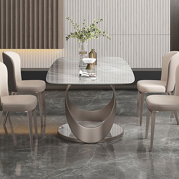 1/4/5/6/7 Pcs Metal Glam Dining Room Set with Rectangle Table Dinette Set Clearhalo 'Dining Room Sets' 'Dining Tables & Seating' 'dining_room_set' 'furn' 'furn_dining_room_set' 'Furniture' 'furniture_dining_room_set' 'Kitchen & Dining Furniture' 'kitchen&dining_furn' 'kitchen' 1200x1200_7ecbeb97-5f53-4020-b958-9a3626e9a62e