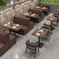 Industrial Style Wooden Dinner Room Kitchen Table Brown Table with Black Frame Clearhalo ' dining_table' 'Dining Tables & Seating' 'Dining Tables' 'furn' 'furn_dining_table' 'Furniture' 'furniture_dining_table' 'Kitchen & Dining Furniture' 'kitchen&dining_furn' 'kitchen' 'kitchen_dining_table' 1200x1200_7ece0f6c-acdf-40df-9fb9-85f4a57d5815