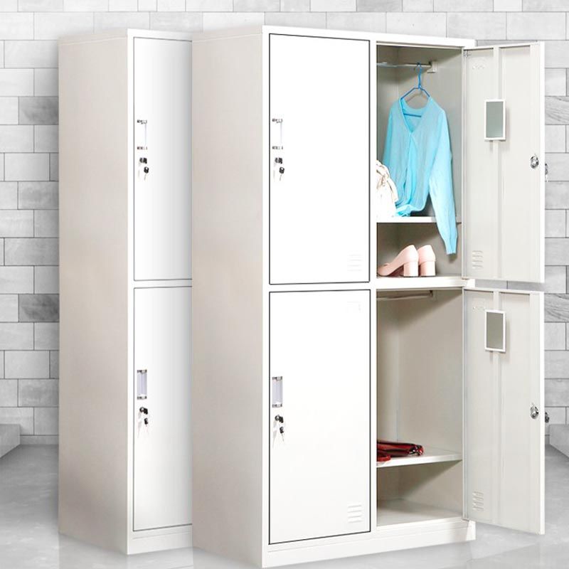 Eigentijdse garderobe armoire witte kleur stalen garderobe kast met sloten