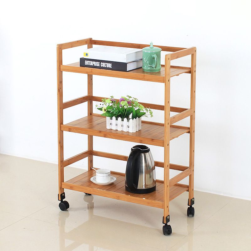 Bruine kleur moderne stijl boekenplank bamboe boekenkast voor studieruimte