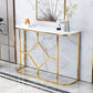 12 "W Glam Marble Console Tabel Half Moon Abstract Accent Table voor Hall
