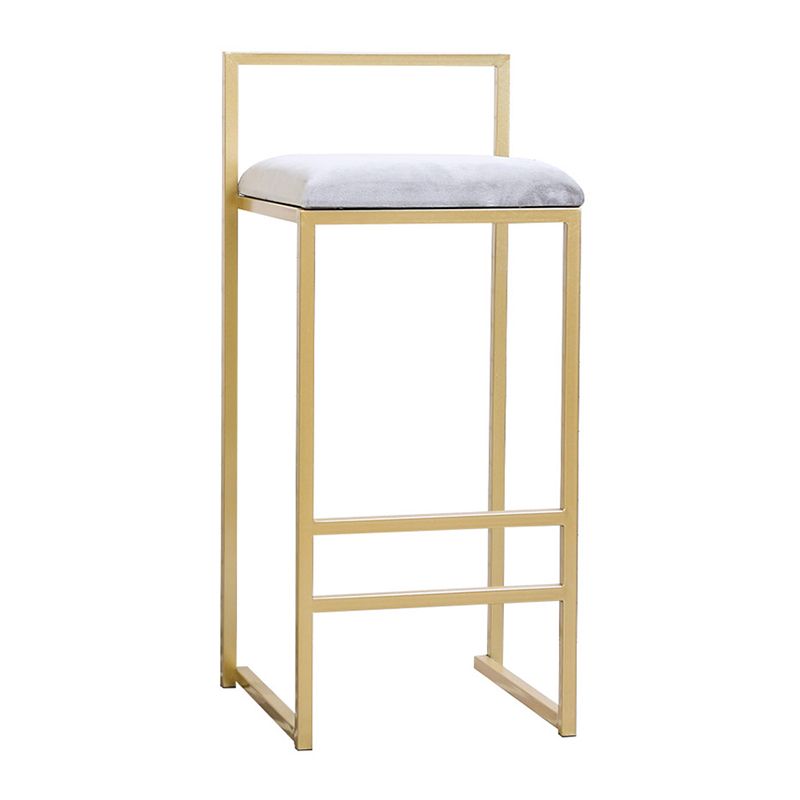 Modern Style Metal Bar Stool with Footrest and Low Back Bistro Bar Stool for Kitchen Clearhalo 'Bar Furniture' 'Bar Stools' 'bar_stools' 'furn' 'furn_bar_stools' 'furniture_bar_stools' 'Kitchen & Dining Furniture' 'kitchen&dining_furn' 'kitchen' 'kitchen_furn' Furniture' 1200x1200_7ecfce1c-8527-42ea-a25a-756a4e0a6d25