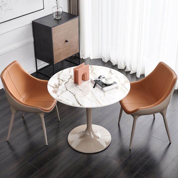 Modern 1/2/3 Pieces Dining Set Round Sintered Stone Dining Table Set Clearhalo 'Dining Room Sets' 'Dining Tables & Seating' 'dining_room_set' 'furn' 'furn_dining_room_set' 'Furniture' 'furniture_dining_room_set' 'Kitchen & Dining Furniture' 1200x1200_7ed00047-44c1-40a8-b2fc-991467958620