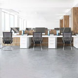 Pas de roues chaise de bureau à bras fixe